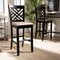 Baxton Studio Jason Sand Upholstered and Espresso Wood 2-Piece Bar Stool Set 167-10850 - alternate 5